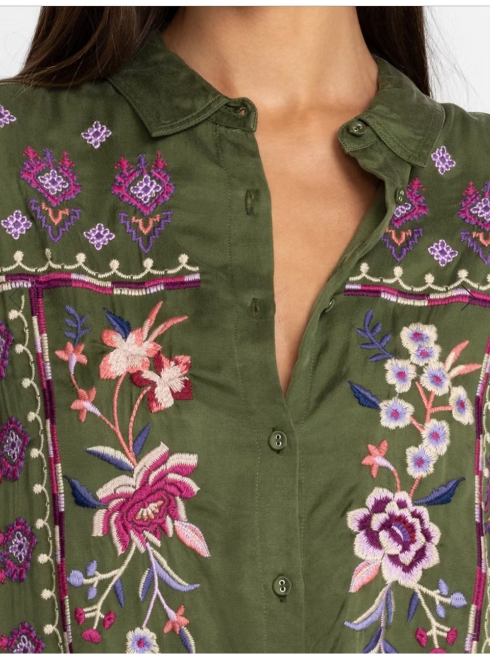 Johnny Was CURACAO OVERSIZED SHIRT TUNIC - Picture 7 of 11